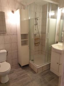 Kúpeľňa v ubytovaní CORALLINES Agréable petite villa 2 pièces mezzanine Mt St Martin Cap d'Agde
