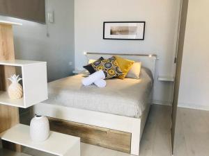 Posteľ alebo postele v izbe v ubytovaní Estudio con amplia terraza en Puerto de la Cruz