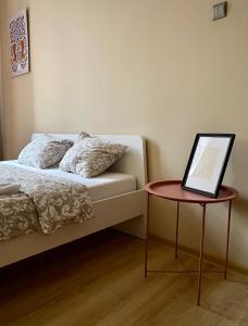 Posteľ alebo postele v izbe v ubytovaní Apartament w centrum Rzeszowa