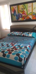 Cama o camas de una habitación en Lilia's House Santa Marta