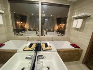 Phòng tắm tại Khách sạn Nga Sơn