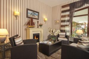 Χώρος καθιστικού στο Hotel Blinkfüer