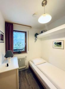 a small room with a bed and a window at Waldtwin 2 Titisee (W12) + Hochschwarzwald Card in Titisee-Neustadt