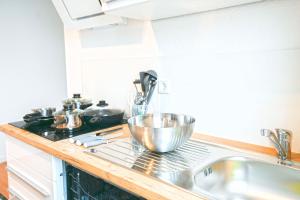 Køkken eller tekøkken på 50qm Apartment in Krefeld zentral gelegen mit hohen Decken - BEUYS Apartments - Krefeld