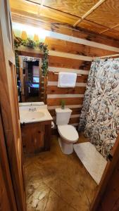 Koupelna v ubytování Rustic Cabin