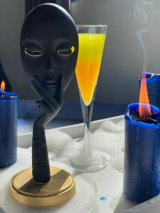 Bebidas en Jacuzzi pyramids view