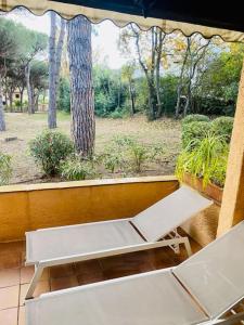 Ogród w obiekcie Appart spacieux ,lumineux ,proche des plage , piscine