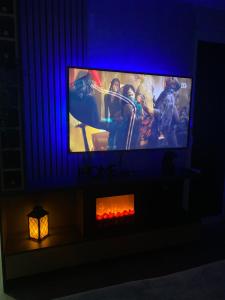 TV a/nebo společenská místnost v ubytování SpaNish apartman