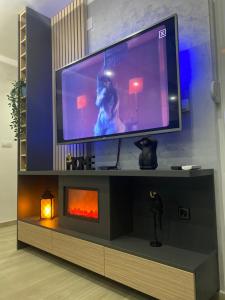 TV a/nebo společenská místnost v ubytování SpaNish apartman