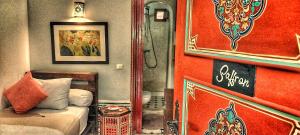 Posezení v ubytování Riad Arabic House & Spa
