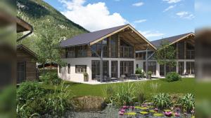 a rendering of a house with a garden at Chalet DEIN BICHLBACH 8 Personen in Bichlbach