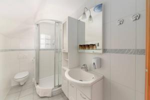 Vannituba majutusasutuses Apartma Metka