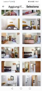 a collage of different pictures of a room at Appartamenti Frassanito in Conca Specchiulla