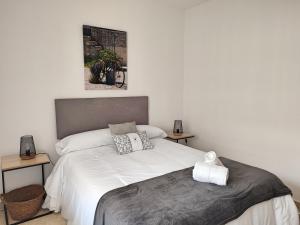 Postel nebo postele na pokoji v ubytování Céntrico Apartamento Jardines de Vallellano