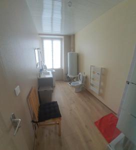an empty bathroom with a toilet and a sink at Cramiland - Super appart 5 pers centre ville in Montbéliard +7 photos