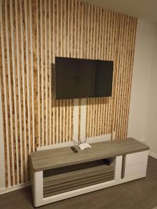 Televízia a/alebo spoločenská miestnosť v ubytovaní Appartement Gauche avec balcon