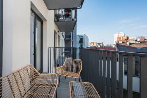 Balkon lub taras w obiekcie Salomea apartments Kraków, Stary Kazimierz, Tauron arena