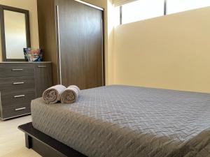 Voodi või voodid majutusasutuse Mexico City MondoMexico Deluxe 2 Bedroom apartments toas