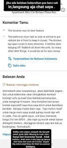 a screenshot of a cell phone with a text message at Apartment Altiz 2 br Bintaro Plaza Residence in Pondoklang