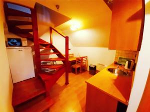 Kuchyňa alebo kuchynka v ubytovaní Apartmány Goral Oravice