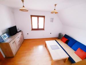 Televízia a/alebo spoločenská miestnosť v ubytovaní Apartmány Goral Oravice