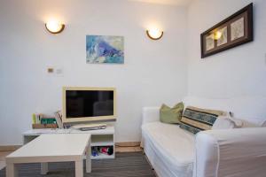 Televízia a/alebo spoločenská miestnosť v ubytovaní Apartments Villa Leylandia