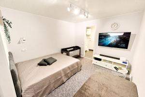 Postel nebo postele na pokoji v ubytování Lehola Apartment - kontaktivaba sissepääs