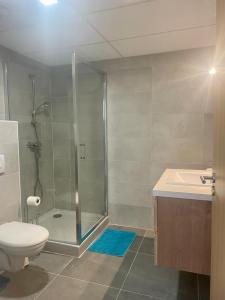Kúpeľňa v ubytovaní Ferme Hôtel Boulage