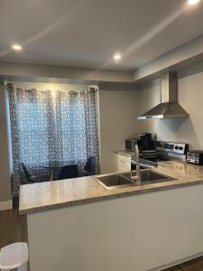 a kitchen with a sink and a counter top at Dominion Place in Moncton