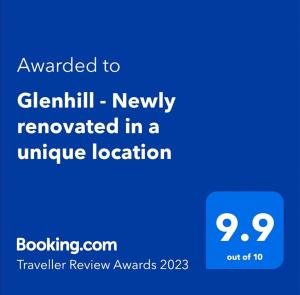 Glenhill - Newly renovated in a unique location的证书、奖牌、标识或其他文件
