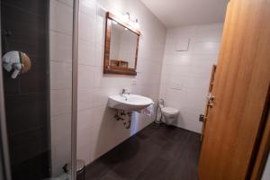 Koupelna v ubytování Haus Raggl