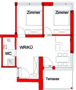 Půdorys ubytování Haus Raggl