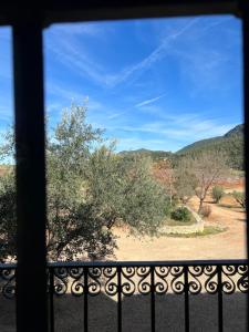 a view of the mountains from a balcony at La Bodega Enoturismo Rural in Mogente