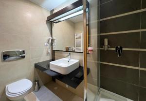 Koupelna v ubytování Hotel Ave Lux