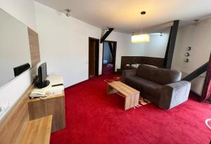 TV a/nebo společenská místnost v ubytování Hotel Ave Lux