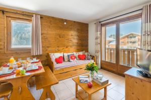 Χώρος καθιστικού στο Lagrange Vacances Les Fermes de Samoëns