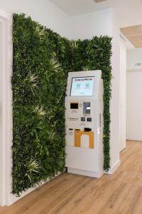 a wall covered in green plants in a room at Elegant Rooms Lasarte in Lasarte