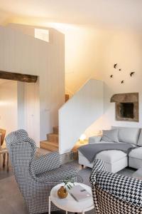 Posezení v ubytování A casa de Abaixo, aloxamento rural