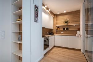 Η κουζίνα ή μικρή κουζίνα στο Old Bank Apartment