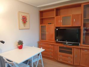 TV a/nebo společenská místnost v ubytování Apartamento en la playa