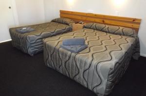 Postel nebo postele na pokoji v ubytování Three Moon Motel