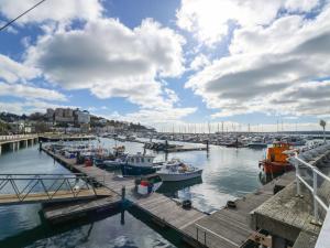 a group of boats docked in a harbor at 1 Kents Mews in Torquay