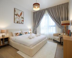 Säng eller sängar i ett rum på Stunning one bedroom in Port de la Mer