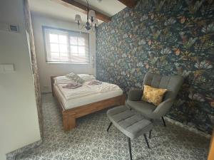 Katil atau katil-katil dalam bilik di Loblocher Weinkiste