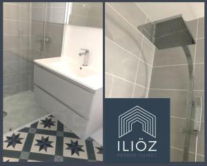Kúpeľňa v ubytovaní Appartement Élégant à 2 Pas de la Mer + 21 fotografií