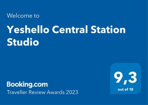 Certyfikat, podpis lub inny dokument wystawiony w obiekcie Yeshello Central Station Studio