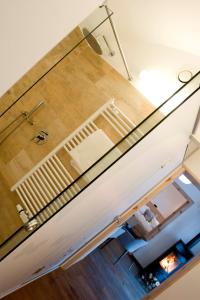 an overhead view of a living room with a ceiling at Gurgltal Refugia in Tarrenz