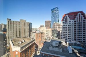 a view of a city skyline with tall buildings at DowntownFinancial District 1br w wd gym BOS-800 in Boston