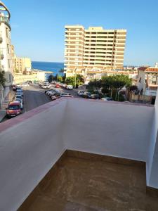 a view of a city street from a building at Casa Violeta in Aguadulce