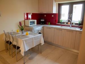 A kitchen or kitchenette at Charming apartment in Halepa!